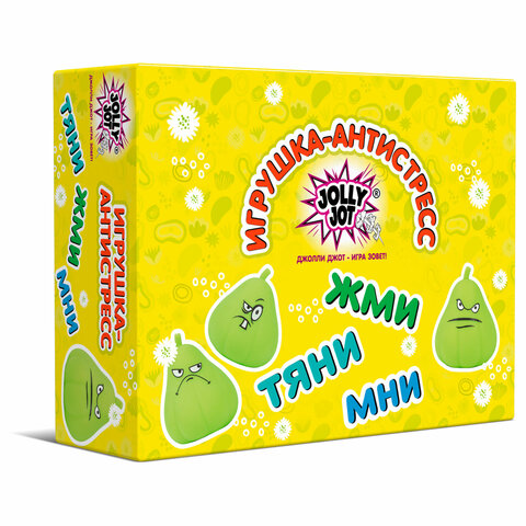 Игрушка-антистресс "ГРУША-ЗЛЮКА", 9х7 см, ассорти, 3 вида, дисплей,