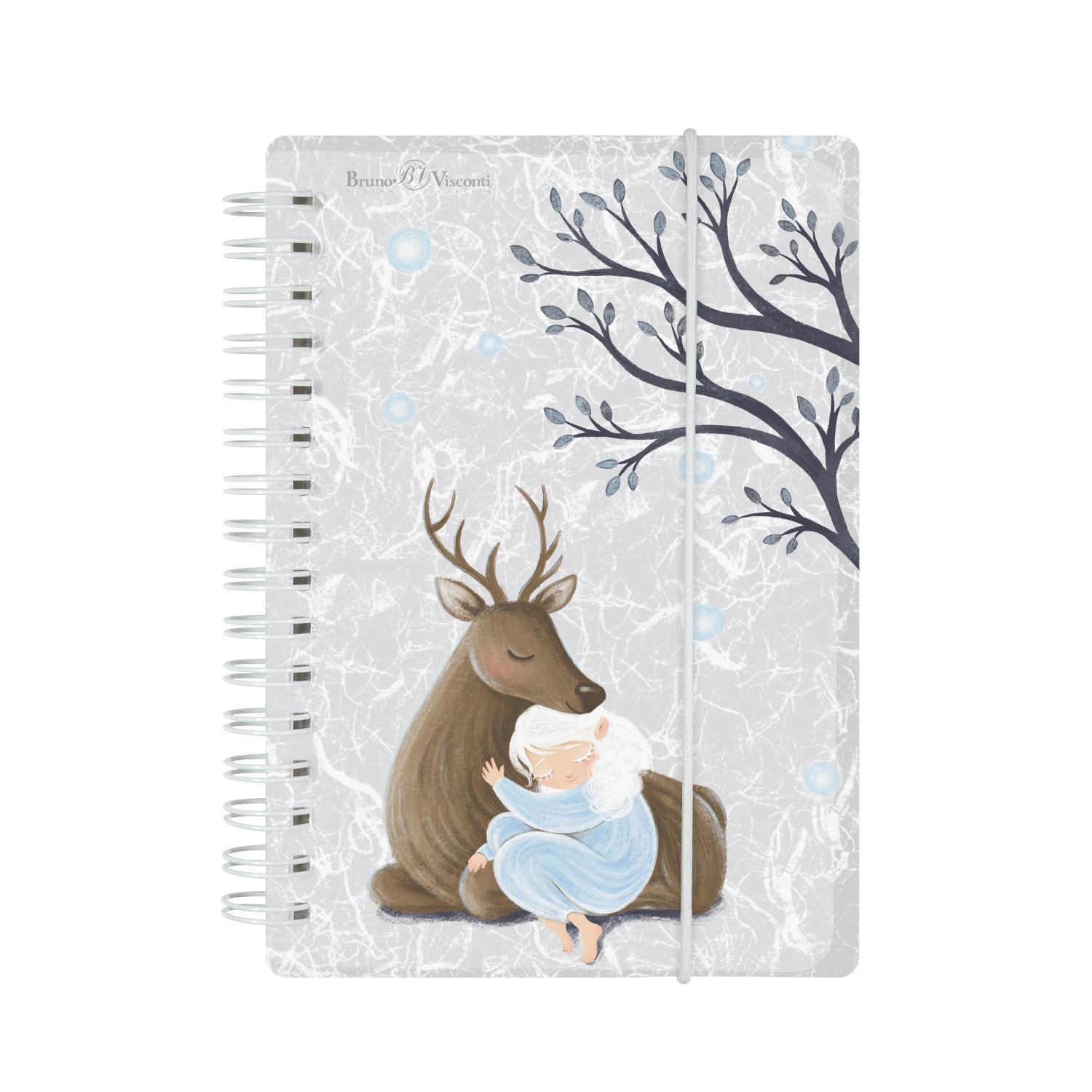 "CUTE JOURNAL" А6+,80 Л. НА ГРЕБНЕ С РЕЗИНКОЙ "FOREST DREAM"