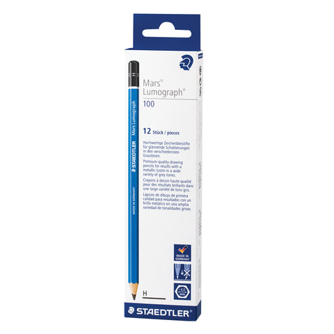 Карандаш чернографитный STAEDTLER ПРЕМИУМ (Германия), 1 шт., "Mars