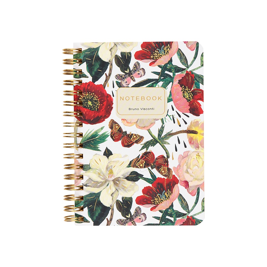 ТЕТРАДЬ НА ГРЕБНЕ А6 Bruno Visconti "FLORA.ПИОНЫ" 60л. клетка ТЕТРАДЬ НА ГРЕБНЕ А6 Bruno Visconti "FLORA.ПИОНЫ" 60л. клетка