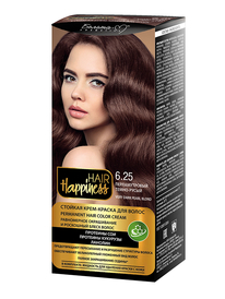 Hair Happiness Стойкая Крем-краска для волос Аммиачная тон 6.25 Перламутровый Hair Happiness Стойкая Крем-краска для волос Аммиачная тон 6.25 Перламутровый