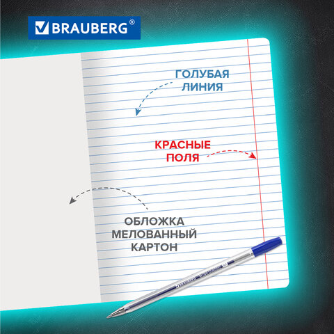 Тетради 18 л. КОМПЛЕКТ 10 шт. BRAUBERG "КЛАССИКА", линия, обложка