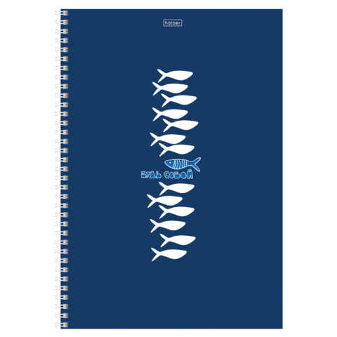 Тетрадь А4 80 л., HATBER, гребень, клетка, Soft-touch ламинация, цветной срез, Тетрадь А4 80 л., HATBER, гребень, клетка, Soft-touch ламинация, цветной срез,