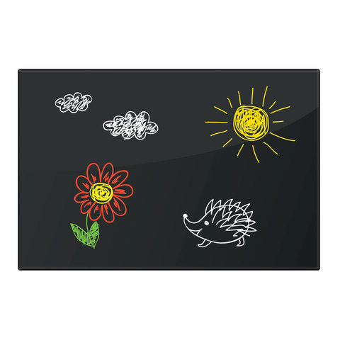 Доска магнитно-маркерная стеклянная 40х60 см, 3 магнита, ЧЕРНАЯ, BRAUBERG, Доска магнитно-маркерная стеклянная 40х60 см, 3 магнита, ЧЕРНАЯ, BRAUBERG,