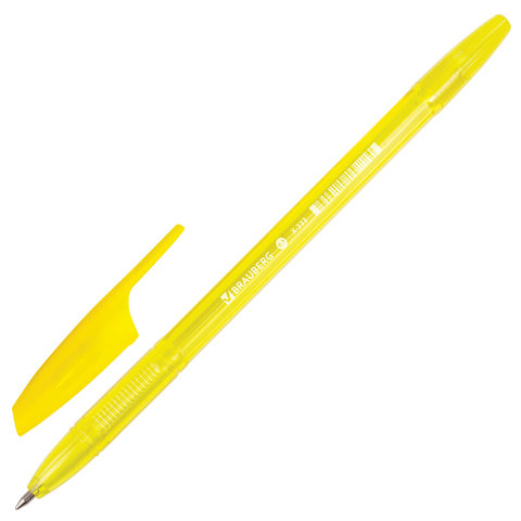 Ручка шариковая BRAUBERG "X-333" NEON, СИНЯЯ, корпус тонированный