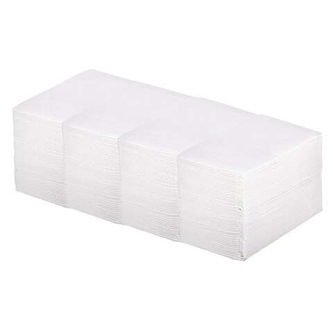 Салфетки бумажные 2-х слойные, 33x33 см, 200 штук в упаковке, 1/8 сложение,