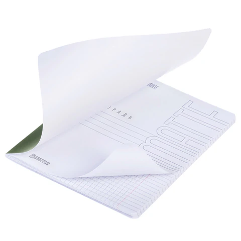 Тетрадь А5, 48 л., HATBER, скоба, клетка, soft-touch ламинация,