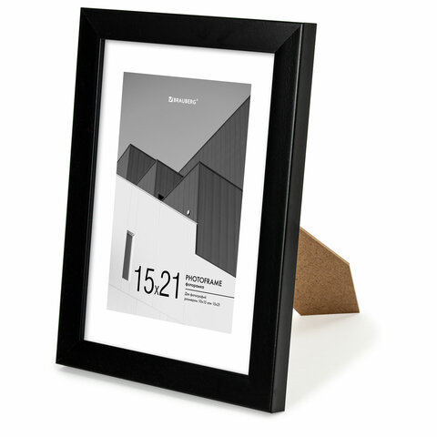 Рамка 15х21 см с паспарту 10х15 см небьющаяся, багет 20 мм, пластик, BRAUBERG Рамка 15х21 см с паспарту 10х15 см небьющаяся, багет 20 мм, пластик, BRAUBERG