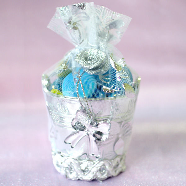 Бонбоньерка Ведерко серебряное 2 шт Бонбоньерка Ведерко серебряное 2 шт