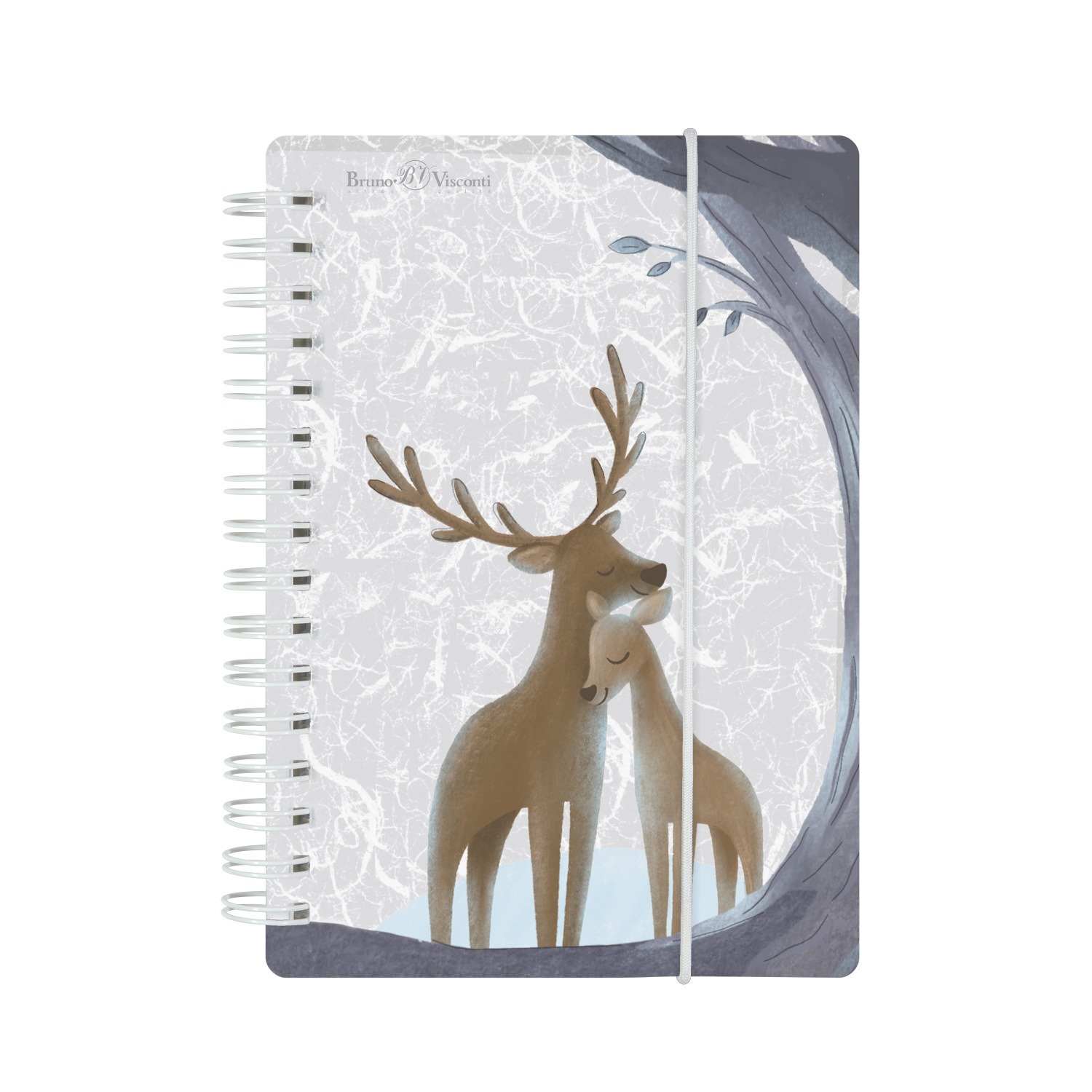 "CUTE JOURNAL" А6+,80 Л. НА ГРЕБНЕ С РЕЗИНКОЙ "FOREST DREAM"