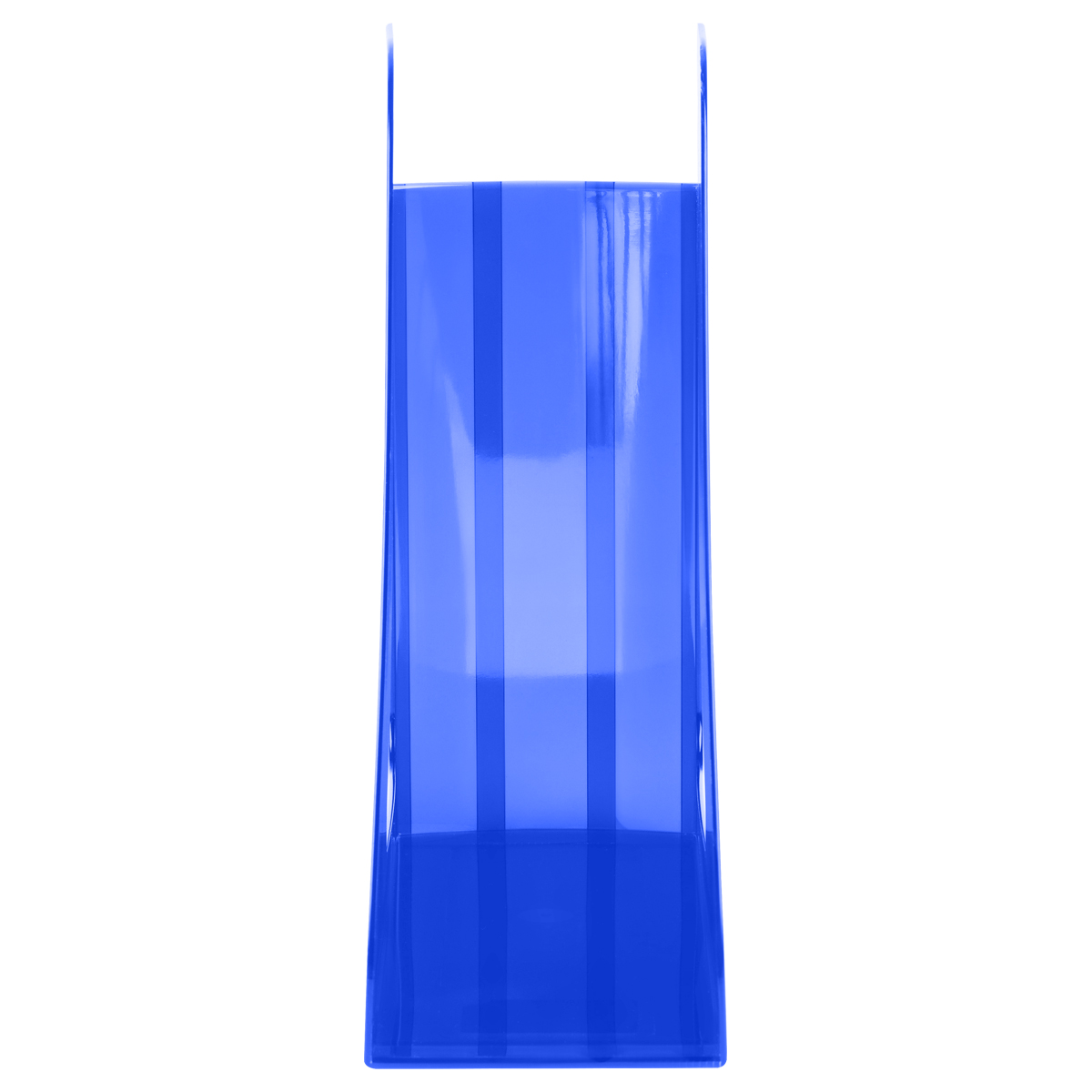 Лоток для бумаг вертикальный СТАММ "Фаворит", тонированный синий,