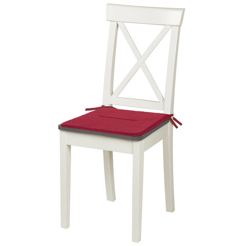 Подушка на стул плоская "РОГОЖКА" 37x37 см, полиэстер, бордовая,