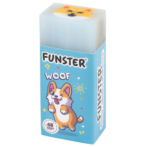 Ластик FUNSTER (ФАНСТЕР) "PETS", 50х21х16 мм, прямоугольный, картонный
