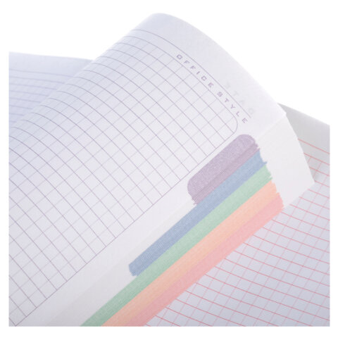 Блокнот А5 167х216 мм, 80 л., твёрдый, бумвинил "METALLIC", клетка,