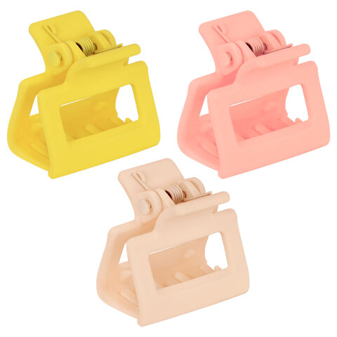 Крабы для волос НАБОР 6 шт., 2,5 см, soft touch, АССОРТИ, MONTE VITA (МОНТЕ Крабы для волос НАБОР 6 шт., 2,5 см, soft touch, АССОРТИ, MONTE VITA (МОНТЕ