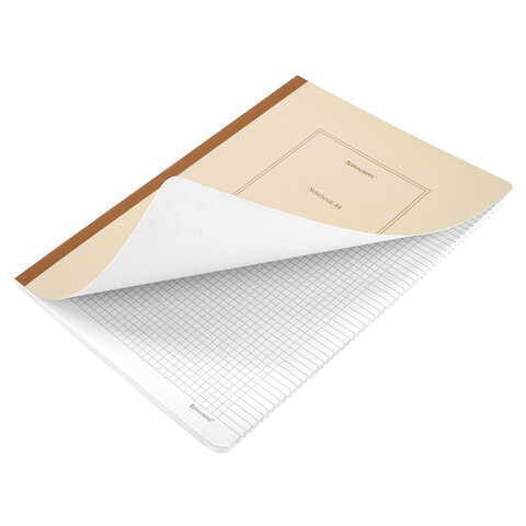 Тетрадь А4 96 л. BRAUBERG, на сшивке с корешком, клетка, обложка картон, Тетрадь А4 96 л. BRAUBERG, на сшивке с корешком, клетка, обложка картон,