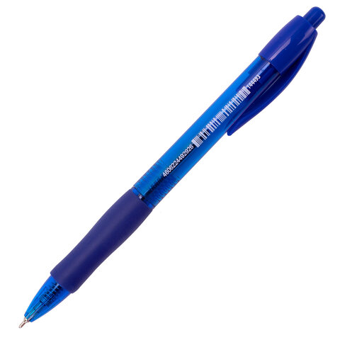 Ручка шариковая автоматическая с грипом BRAUBERG "OFFICE STYLE",