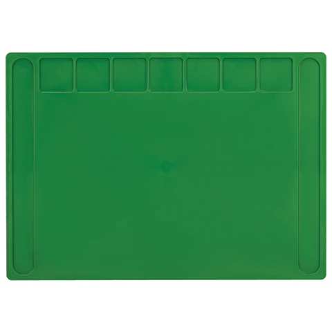 Доска для лепки А4, 280х200 мм, BRAUBERG KIDS, зеленая, 7 отделений для