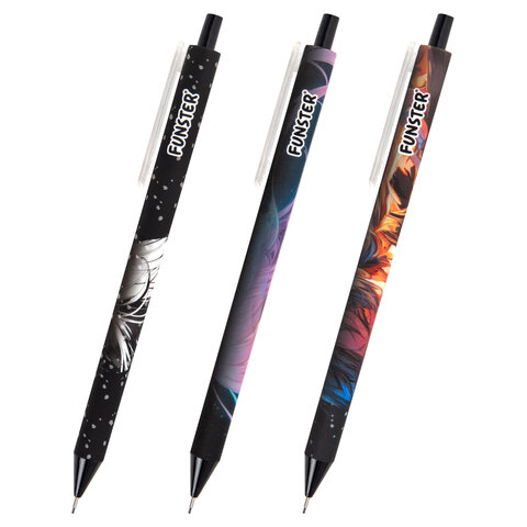Карандаш механический 0,7 мм с принтом FUNSTER (ФАНСТЕР) "ANIME", Карандаш механический 0,7 мм с принтом FUNSTER (ФАНСТЕР) "ANIME",