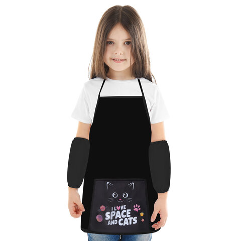 Фартук с нарукавниками для уроков труда ПИФАГОР, 1 карман, 46х54 см, "Dark Фартук с нарукавниками для уроков труда ПИФАГОР, 1 карман, 46х54 см, "Dark