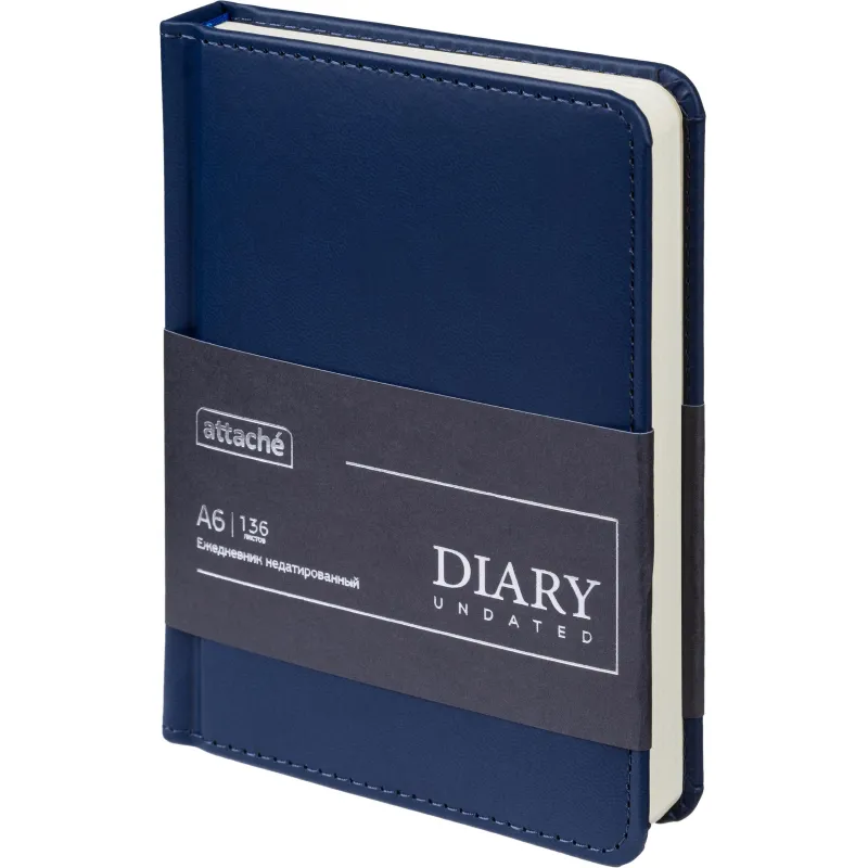 Ежедневник недатированный ATTACHE Classic А6, 136л, синий Ежедневник недатированный ATTACHE Classic А6, 136л, синий