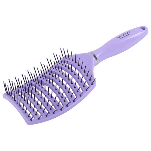 Расческа для волос скелетная, 24,5х7 см, продувная, фиолетовая/черная, MONTE