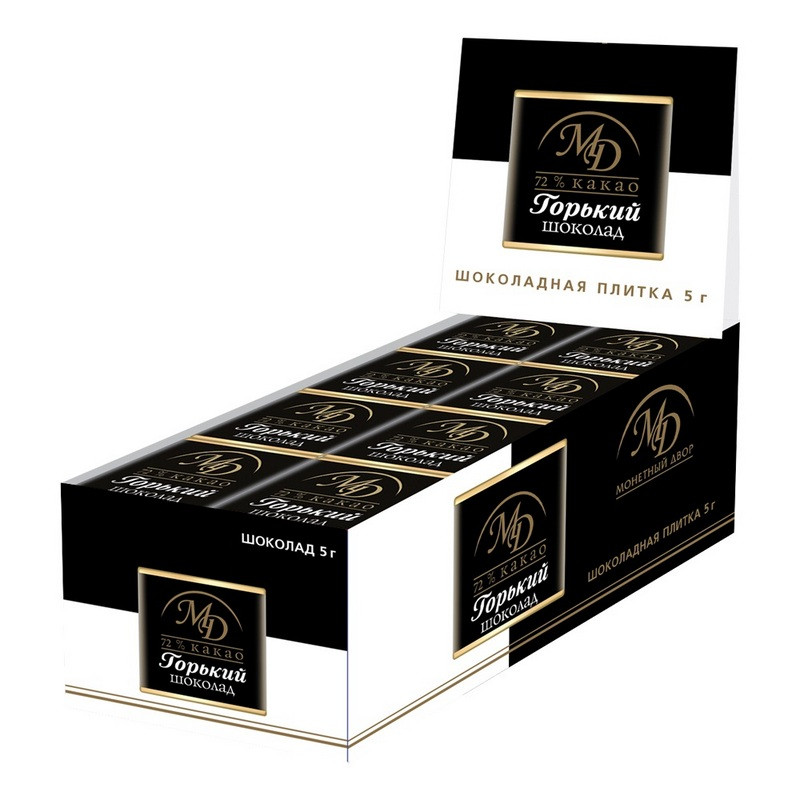 Шоколад Монетный двор Горький 72% 5г/96 шт Шоколад Монетный двор Горький 72% 5г/96 шт