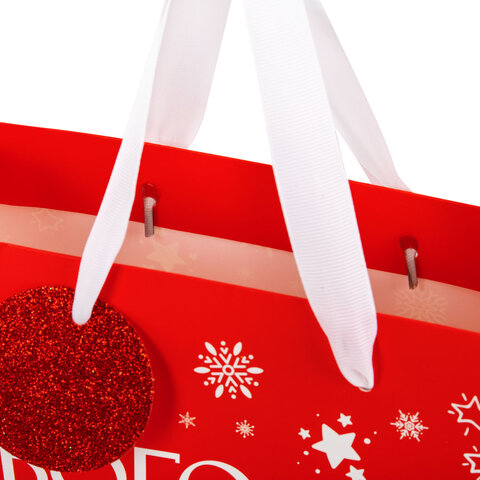 Пакет подарочный (1 шт.) новогодний, 27х11х20 см, "Новогодний