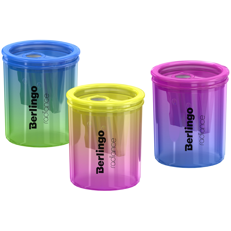 Точилка пластиковая Berlingo "Radiance", с контейнером, 2 отверстия, Точилка пластиковая Berlingo "Radiance", с контейнером, 2 отверстия,