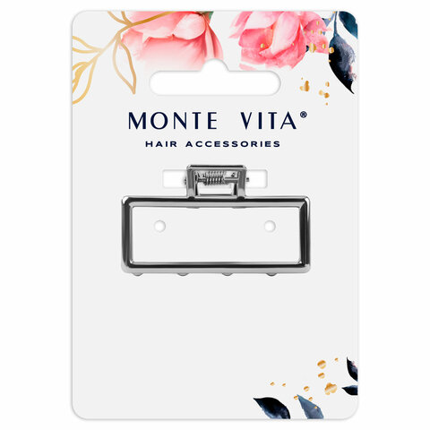 Краб для волос 4,5 см, серебристый, MONTE VITA (МОНТЕ ВИТА), 457018 Краб для волос 4,5 см, серебристый, MONTE VITA (МОНТЕ ВИТА), 457018
