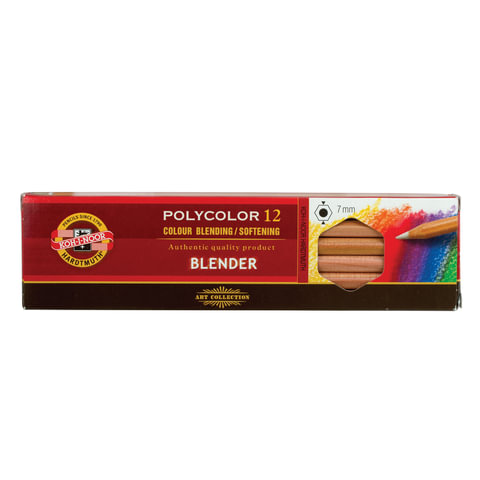 Карандаш-блендер KOH-I-NOOR, 1шт., "Polycolor", белый, 3,8 мм, мягкий,
