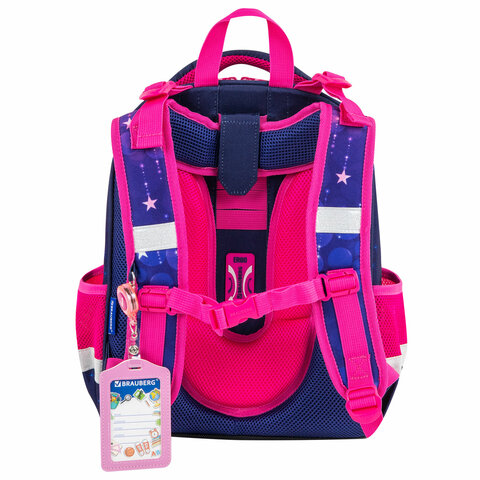 Ранец BRAUBERG PREMIUM, 2 отделения, с брелоком, "Cute fox",