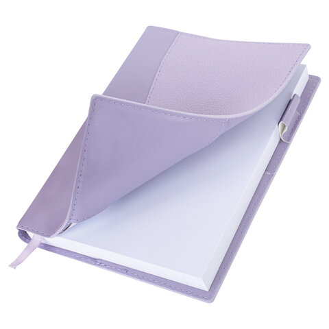 Ежедневник недатированный В6 130х185 мм BRAUBERG "Glam", под кожу, 160