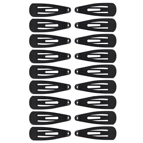 Заколки для волос НАБОР 18 шт., 3 см, клик-клак, глянцевый, чёрный, MONTE VITA Заколки для волос НАБОР 18 шт., 3 см, клик-клак, глянцевый, чёрный, MONTE VITA