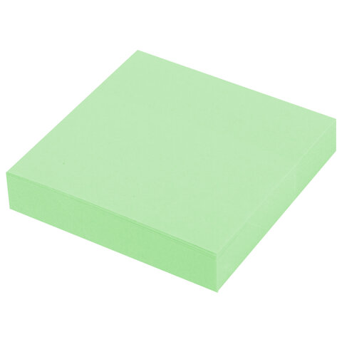 Блок самоклеящийся (стикеры) STAFF STANDARD, ПАСТЕЛЬНЫЙ 51х51 мм, зеленый, 100