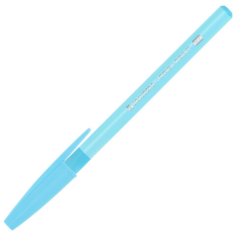 Ручка шариковая с грипом BRAUBERG "i-STICK POINT PASTEL", СИНЯЯ,