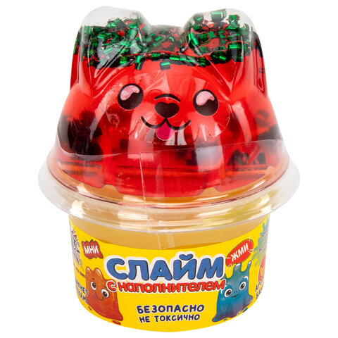Слайм (лизун) с наполнителем, 200 г, ассорти 5 видов, JOLLY JOT (ДЖОЛЛИ ДЖОТ),