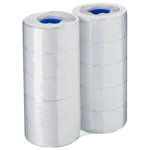 Этикет-лента 26х16 мм, волна, белая, КОМПЛЕКТ 10 рулонов по 1000 этикеток, Этикет-лента 26х16 мм, волна, белая, КОМПЛЕКТ 10 рулонов по 1000 этикеток,