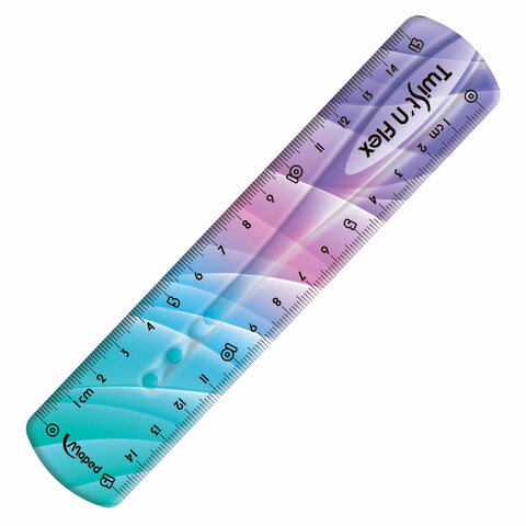 Линейка пластик 15 см, гибкая, MAPED (Франция) "Twist'n Flex Линейка пластик 15 см, гибкая, MAPED (Франция) "Twist'n Flex