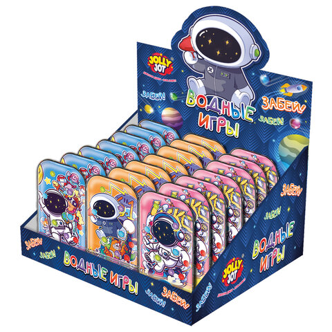 Водная игра КОСМОНАВТЫ, 11х6 см, мячики, ассорти, 3 вида, дисплей, JOLLY JOT