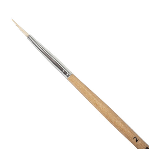Кисть ПИФАГОР, из ворса козы, круглая, № 2, 200825
