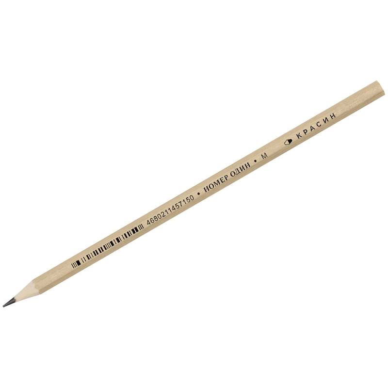 Карандаш чернографитный Красин "Номер Один" М (B) шестигран., заточен. Карандаш чернографитный Красин "Номер Один" М (B) шестигран., заточен.