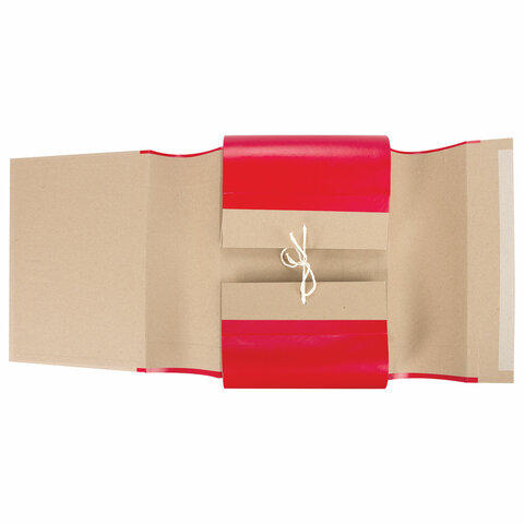 Папка для бумаг архивная А4 (225х310 мм), 120 мм, 4 завязки, крафт, корешок - Папка для бумаг архивная А4 (225х310 мм), 120 мм, 4 завязки, крафт, корешок -