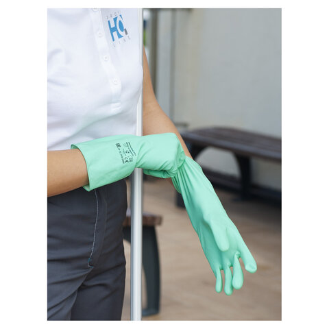 Перчатки латексные КЩС, прочные, хлопковое напыление, размер 8,5-9 L, большой,