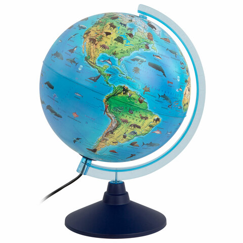 Глобус интерактивный + очки VR, зоогеографический, GLOBEN, 25см, с подсветкой, Глобус интерактивный + очки VR, зоогеографический, GLOBEN, 25см, с подсветкой,