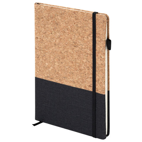 Блокнот в наборе с ручкой А5, 145х213 мм, BRAUBERG "Cork", под кожу,