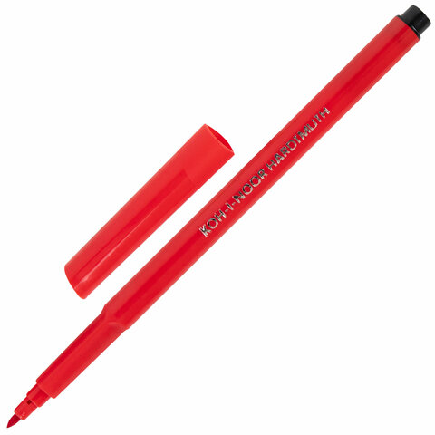 Фломастеры KOH-I-NOOR, 18 цветов, смываемые, трехгранные, пластиковая упаковка,