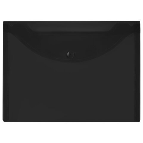 Папка-конверт с кнопкой прозрачная МАЛОГО ФОРМАТА, А5, BRAUBERG