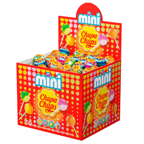 Карамель CHUPA CHUPS (Чупа-Чупс) "Mini", ассорти вкусов, 6 г, КОМПЛЕКТ