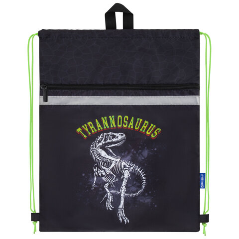 Мешок для обуви BRAUBERG, с петлей, светоотражающая полоса, 2 отделения, 46х36